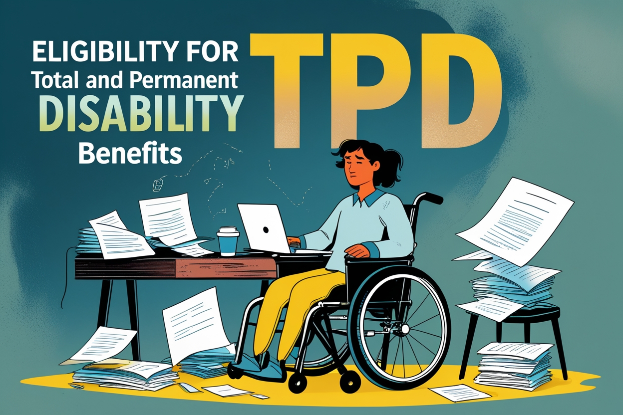 Eligibility criteria for total and permanent disability benefits, explaining factors like medical requirements, work history, and duration of disability.