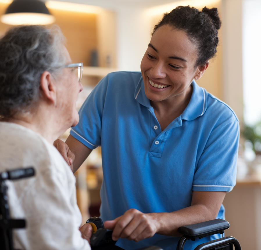 Disability support worker course materials, including textbooks and online resources for professional caregiver training
